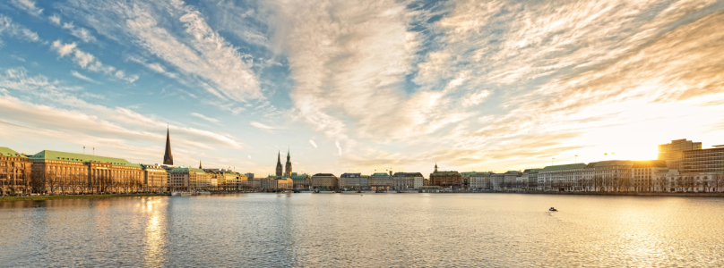 Bild-Nr: 12915444 Goldenes Licht an der Alster Erstellt von: Nordbilder