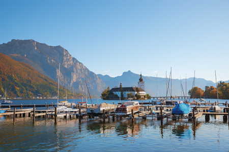 Bild-Nr: 12916427 Schloss Orth und Hafen Gmunden am Traunsee Erstellt von: SusaZoom