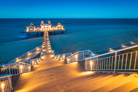 Bild-Nr: 12920793 Seebrücke in Sellin auf Insel Rügen am Abend Erstellt von: Martin Martin Wasilewski