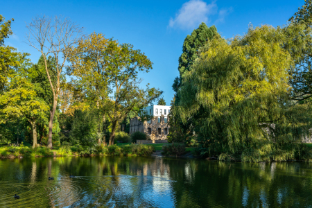 Bild-Nr: 12922454 schloßteich vor dem blauen Kubus Erstellt von: volker heide