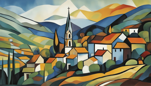 Bild-Nr: 12928993 Bergdorf KI Erstellt von: XYRIUS