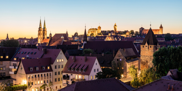 Bild-Nr: 12933186 Skyline Nürnberg mit der Kaiserburg am Abend Erstellt von: dieterich