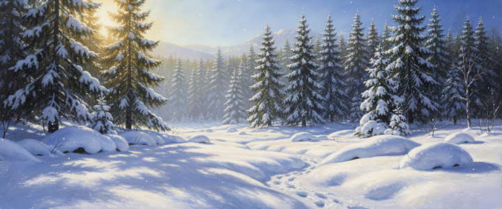 Bild-Nr: 12934461 Winterfrische im Tannenwald KI Erstellt von: XYRIUS