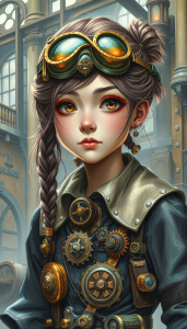 Bild-Nr: 12935141 Steampunk Mädchen KI Erstellt von: XYRIUS