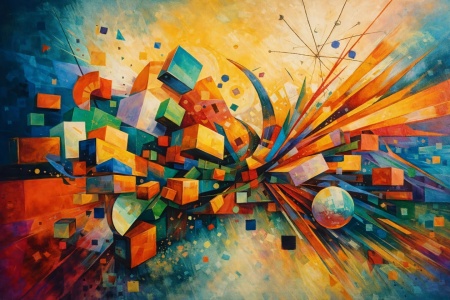 Bild-Nr: 12935564 Geometrische Eruption KI Erstellt von: gabii40