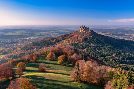 Bild-Nr: 12935680 Sonnenuntergang über Burg Hohenzollern Erstellt von: Achim Thomae