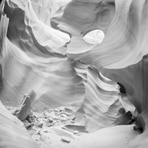 Bild-Nr: 12936635 ANTELOPE CANYON Steinschichten sw Erstellt von: Melanie Viola