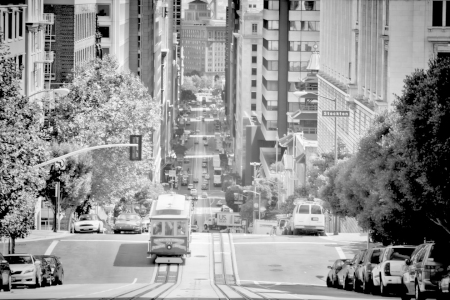Bild-Nr: 12936637 SAN FRANCISCO California Street - Monochrom Erstellt von: Melanie Viola