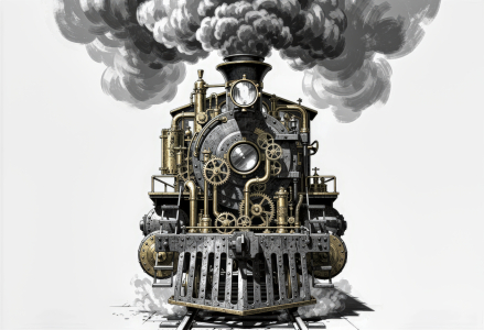 Bild-Nr: 12936924 Steampunk Lok KI Erstellt von: XYRIUS