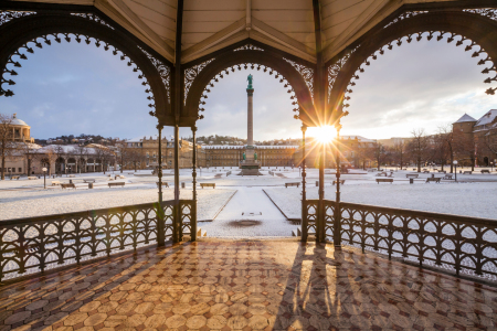 Bild-Nr: 12937330 Schlossplatz in Stuttgart im Winter Erstellt von: dieterich