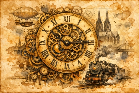 Bild-Nr: 12937512 Steampunk-Zeitreise durch Köln KI Erstellt von: gabii40