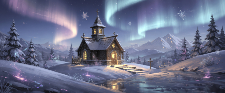 Bild-Nr: 12939285 Kapelle im Gebirge KI Erstellt von: XYRIUS