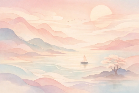 Bild-Nr: 12939299 Sanfte Morgendämmerung am See KI Erstellt von: gabii40