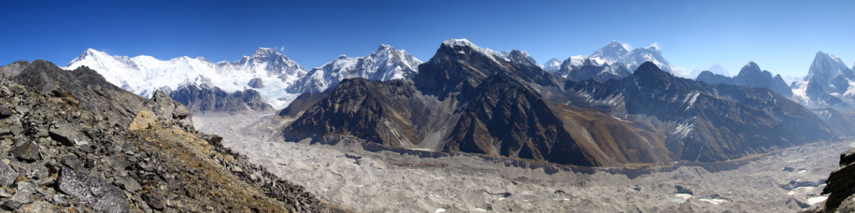Bild-Nr: 12939391 Cho Oyu Mount Everest Lhotse und Makalu Panorama Erstellt von: Gerhard Albicker