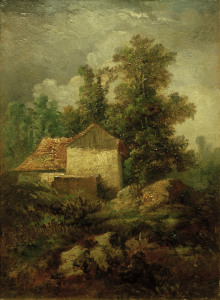 Bild-Nr: 30000010 A. Achenbach, Landschaft mit Gehöft Erstellt von: Achenbach, Andreas