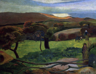 Bild-Nr: 30000558 Gauguin / Landscape in Brittany / 1889 Erstellt von: Gauguin, Paul