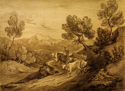Bild-Nr: 30000684 Th.Gainsborough, Waldige Berggegend Erstellt von: Gainsborough, Thomas