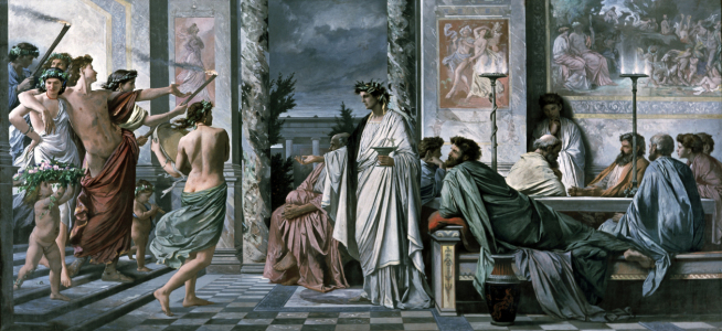 Bild-Nr: 30001512 Plato's Banquet /Paint./Feuerbach/ 1869 Erstellt von: Feuerbach, Anselm