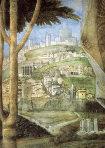 Bild-Nr: 30002158 A.Mantegna / Cam.d.Sposi, Town / Fresco Erstellt von: Mantegna, Andrea