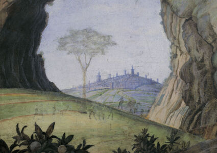 Bild-Nr: 30002170 Mantegna /Cam.d.Sposi, Landscape/ Fresco Erstellt von: Mantegna, Andrea