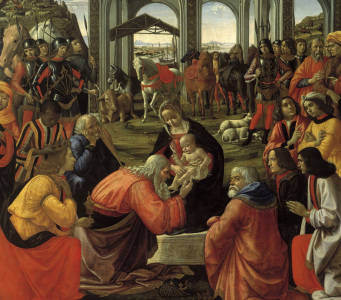 Bild-Nr: 30002218 Adoration of the Kings / Ghirlandaio Erstellt von: Ghirlandaio Domenico (Domenico Tommaso Bigordi)