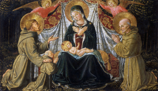 Bild-Nr: 30002282 B.Gozzoli /Madonna & Child w.Saints/Ptg. Erstellt von: Gozzoli, Bennozzo