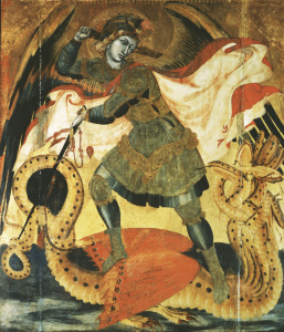 Bild-Nr: 30002350 Lorenzetti / Michael and the Dragon Erstellt von: Lorenzetti, Ambrogio