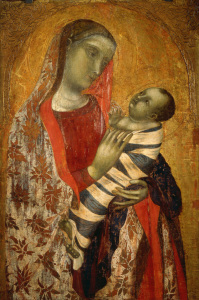 Bild-Nr: 30002356 Ambrogio Lorenzetti /Madonna & Child/Ptg Erstellt von: Lorenzetti, Ambrogio