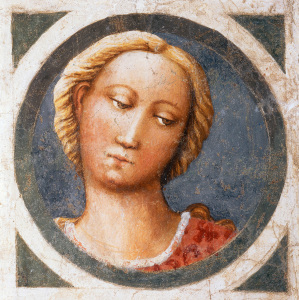 Bild-Nr: 30002438 Masaccio / Female Portr./ Fresco / C15th Erstellt von: Masaccio (Tommaso di Giovanni di Simone Guidi)