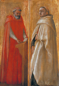 Bild-Nr: 30002474 Masaccio /Two Holy Carmelites/ Paint. Erstellt von: Masaccio (Tommaso di Giovanni di Simone Guidi)