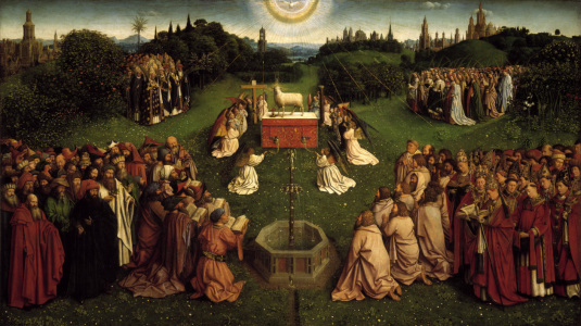Bild-Nr: 30002580 Jan v.Eyck /Adoration of the Lamb/ 1432 Erstellt von: van Eyck, Hubert & Jan