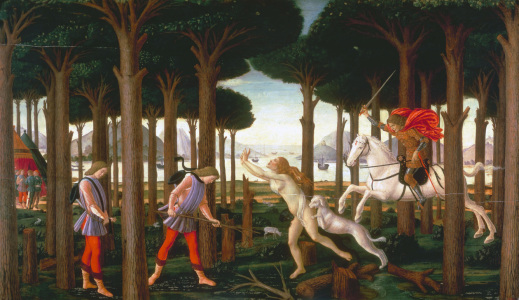 Bild-Nr: 30002632 Botticelli / Story of Nastagio I / 1483 Erstellt von: Botticelli, Sandro