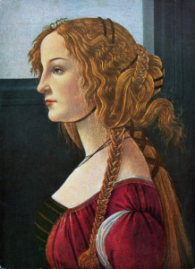 Bild-Nr: 30002706 Botticelli/Female profile portrait/c1480 Erstellt von: Botticelli, Sandro