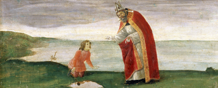 Bild-Nr: 30002710 Botticelli /Augustinus and the boy /1490 Erstellt von: Botticelli, Sandro