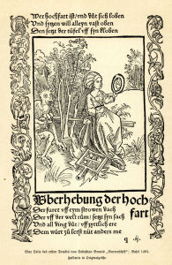 Bild-Nr: 30002820 Brant, Ship of Fools,Haughty Fool/Dürer Erstellt von: Dürer, Albrecht