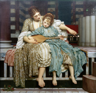 Bild-Nr: 30002848 Frederick Lord Leighton, Musik lesson. Erstellt von: Leighton, Frederic