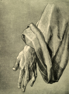 Bild-Nr: 30002902 A.Dürer, Hand of Apostle / Draw./ c.1508 Erstellt von: Dürer, Albrecht