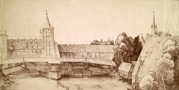 Bild-Nr: 30003018 A.Dürer, Covered Footbridge at Haller G. Erstellt von: Dürer, Albrecht