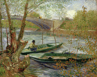 Bild-Nr: 30003210 V.v.Gogh, Fishing in Spring /Paint./1887 Erstellt von: van Gogh, Vincent