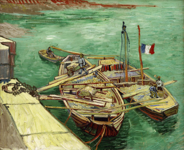 Bild-Nr: 30003242 V.v.Gogh / Barges on the Rhone River Erstellt von: van Gogh, Vincent