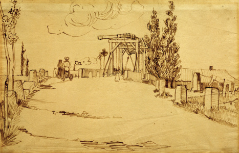 Bild-Nr: 30003248 V.v.Gogh, Langlois Bridge /Drawing/ 1888 Erstellt von: van Gogh, Vincent