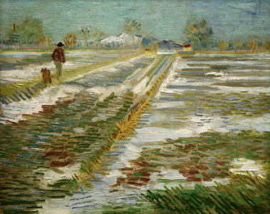 Bild-Nr: 30003328 V.van Gogh, Landscape w.Snow /Ptg./1888 Erstellt von: van Gogh, Vincent