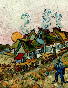 Bild-Nr: 30003354 van Gogh / Farmhouses at sunset / 1890 Erstellt von: van Gogh, Vincent