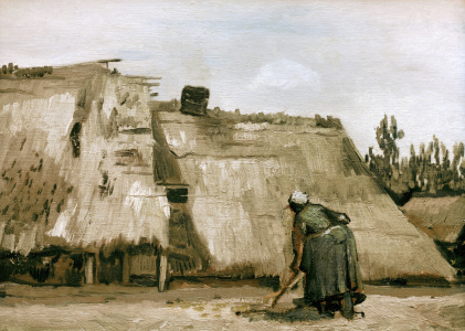 Bild-Nr: 30003370 v.Gogh/Hut w.working peasant woman/1885 Erstellt von: van Gogh, Vincent