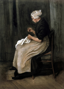 Bild-Nr: 30003372 v.Gogh/Seamstress from Scheveningen/1881 Erstellt von: van Gogh, Vincent