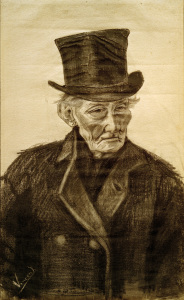 Bild-Nr: 30003524 V.van Gogh, Old Man w.Top Hat / Draw. Erstellt von: van Gogh, Vincent