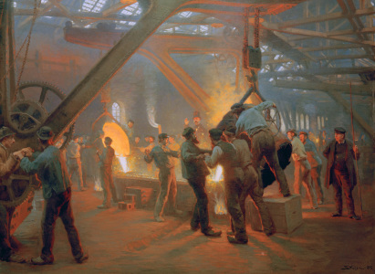 Bild-Nr: 30003702 P.S.Kröyer /At the Foundry/ Paint./ 1885 Erstellt von: Kroyer, Peter Severin