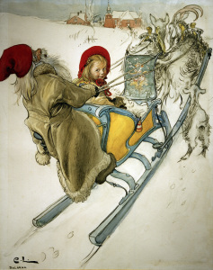 Bild-Nr: 30003794 C.Larsson, Kersti sledging / 1901 Erstellt von: Larsson, Carl
