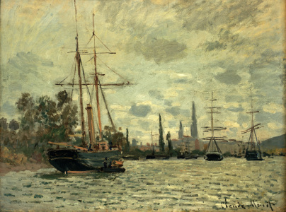 Bild-Nr: 30004040 Monet / The Seine near Rouen / 1873 Erstellt von: Monet, Claude