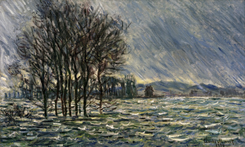 Bild-Nr: 30004070 C.Monet, Hochwasser, 1881 Erstellt von: Monet, Claude